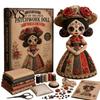 Volkskunstpuppen Bastelset Tag der Toten Patchwork DIY-Set, Zuckerschädel Nähen Bastelsets für Erwachsene, Feiertags-Andenken-Herstellungsmaterialien Halloween