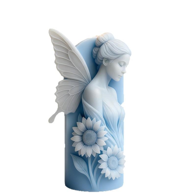 Silicone Mold For Fairy-Style Sunflower Scented Candle DIY Crafting Handmade Fairy-Shaped Drip Resin Mold