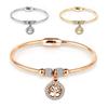 Hohler Baum Blumen Armbänder für Damen Edelstahl Kristall Charm Armbänder Magnet Armreifen Schmuck Großhandel