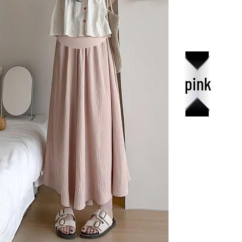 2026 Chic Maternity Summer Wide-Leg Pants Skirt: Casual, Slimming Nine-Tenths Length 2XL