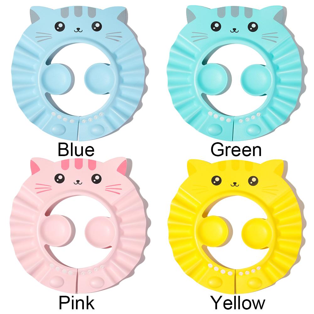 Adjustable Waterproof Ear Protection Shampoo Shield Baby Shower Cap Bath Head Cover Hair Wash Hat