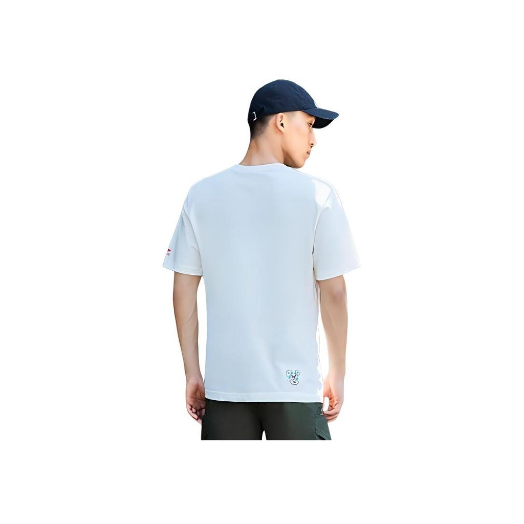 Li-Ning Sports Trend Series Auspicious Clouds Fairy Print Round Neck Casual Short Sleeve T-Shirt Men Tops AHSSA19-1