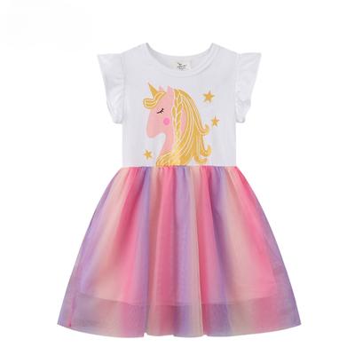 Spring and Summer New Girls Dress Female Treasure Skirt Mesh Summer Dress