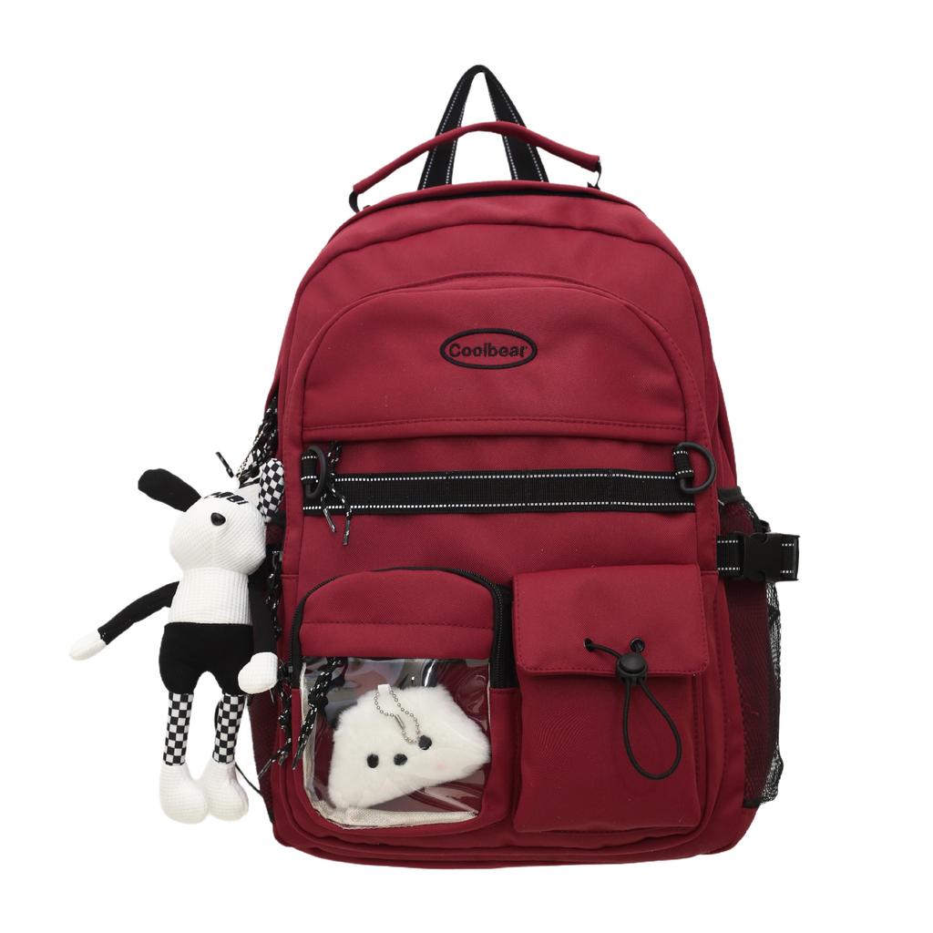 School bag new retro tooling school bag junior high school students large capacity backpack men trendy campus backpack women