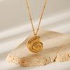 INS Style 18k Gold Stainless Steel Conch Shell Pendant Necklace for Women