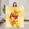 Cute Cartoon Winnie the Pooh Blanket Cover Velvet  Ultra-Soft Throw Blankets for Bedroom Sofa Bed Rug
