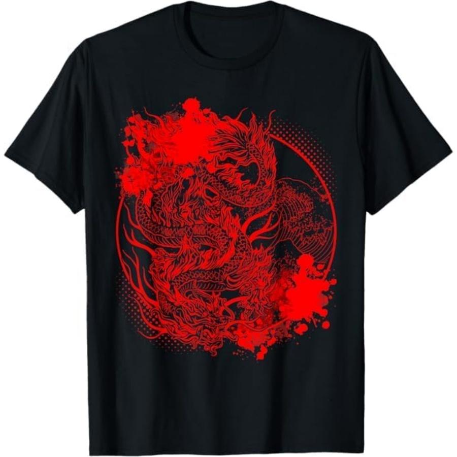 Vaporwave Japanese Retro Dragon - Japanese Art T-Shirt BAOANH Mens Womens Tank Top Sweatshirt Hoodie Longsleeve 1964 Black S