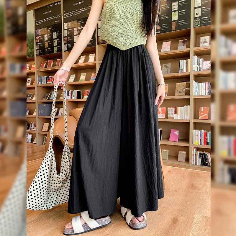 

2025 Summer Plus Size A-line High Waist Midi Skirt for a Long-Legged Look M - 51-65 kg