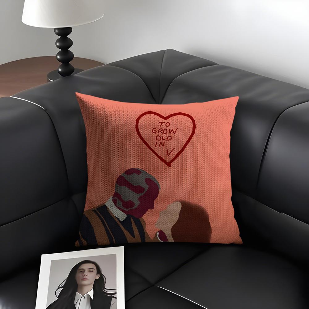 To Grow Old In WandaVision Cushion Cover Natural Linen Organic Fabric DoubleSided Printing Sofa Home Decor Gift Pillow Case