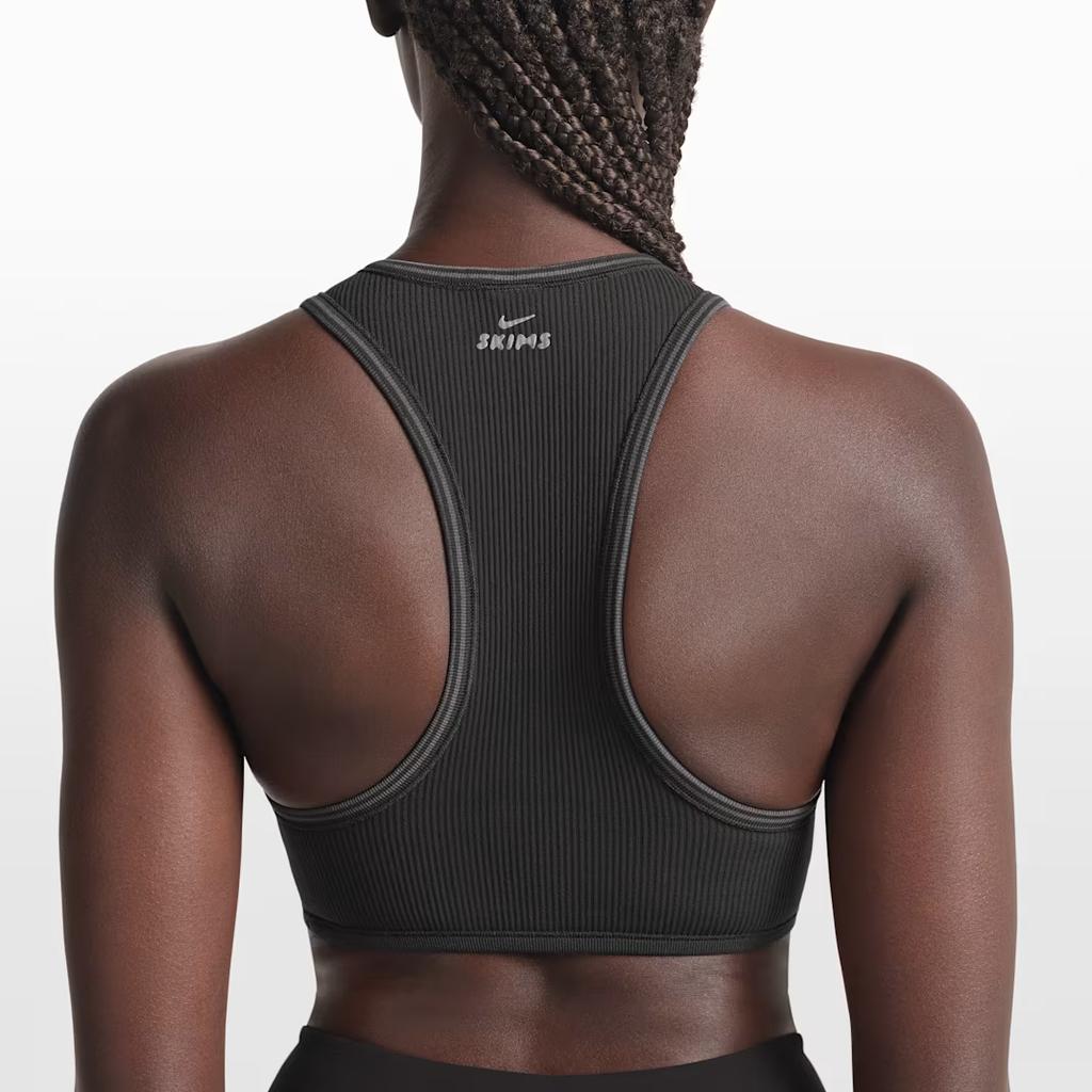 Nike × SKIMS Ribbed Seamless Breathable Lightweight Stretch Solid Sports Bra Women Underwear BABRA9714W-OAR