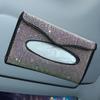 Diamond Crystal Car Tissue Box Holder High-end Luxury Sun Visor Multicolor Paper Box Bling Auto Interior Storage Car Acessories