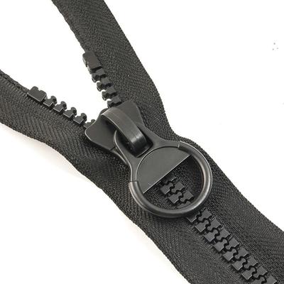 Cremallera de plástico con textura para ropa, cremallera frontal, abrigo, tienda de campaña, resina extra, gruesa, puede pasar la inspección, cremallera de tapeta