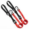 DRC T2 Cam Buckle with Straps and Hooks for Vehicle D6422 Part by Dirt Freak Tie-Downs (2-Pack) Anti-Scratch Anti-Slip Mounting, Red, (Formerly