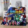 Cartoon Saint Seiya Retro Anime HD Decke, weiche Überwurfdecke für Zuhause, Schlafzimmer, Bett, Sofa, Picknick, Reisen, Büro, Decke für Kinder