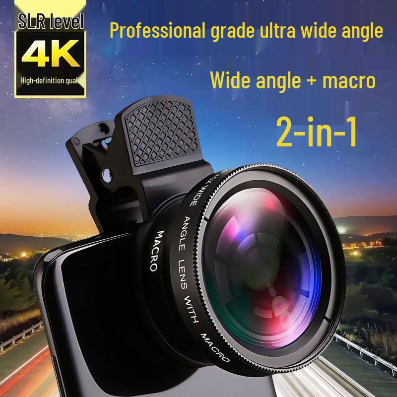 0.45x Ultra-Wide & Macro Clip-On Lens for Mobile Phones - HD SLR Quality