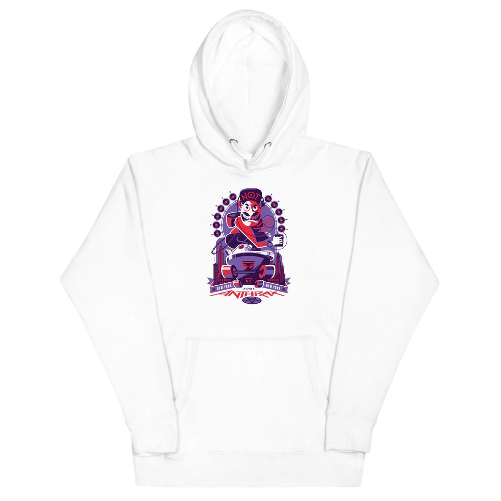 Stakes Anthrax New York 81 Classic Hoodie Sweatshirt White New