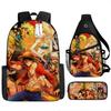 ONE PIECE Cartoon Animation Primary School Third or Fourth Grade Light Burden Reduction Primary and Secondary School Students Storage Bag Storage Bag