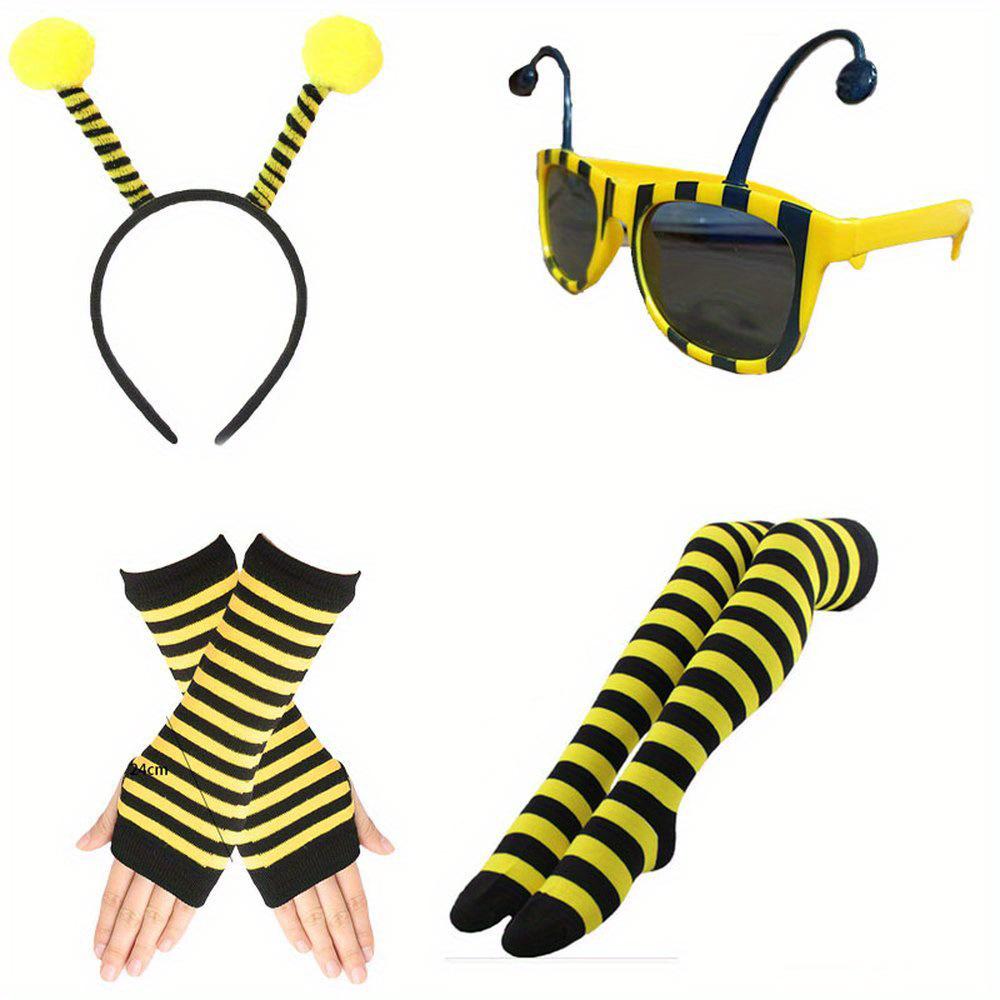 2026 Halloweenový kostým včelky Cosplay Set s křídly, pláštěm, čelenkou a brýlemi pro dospělé a děti