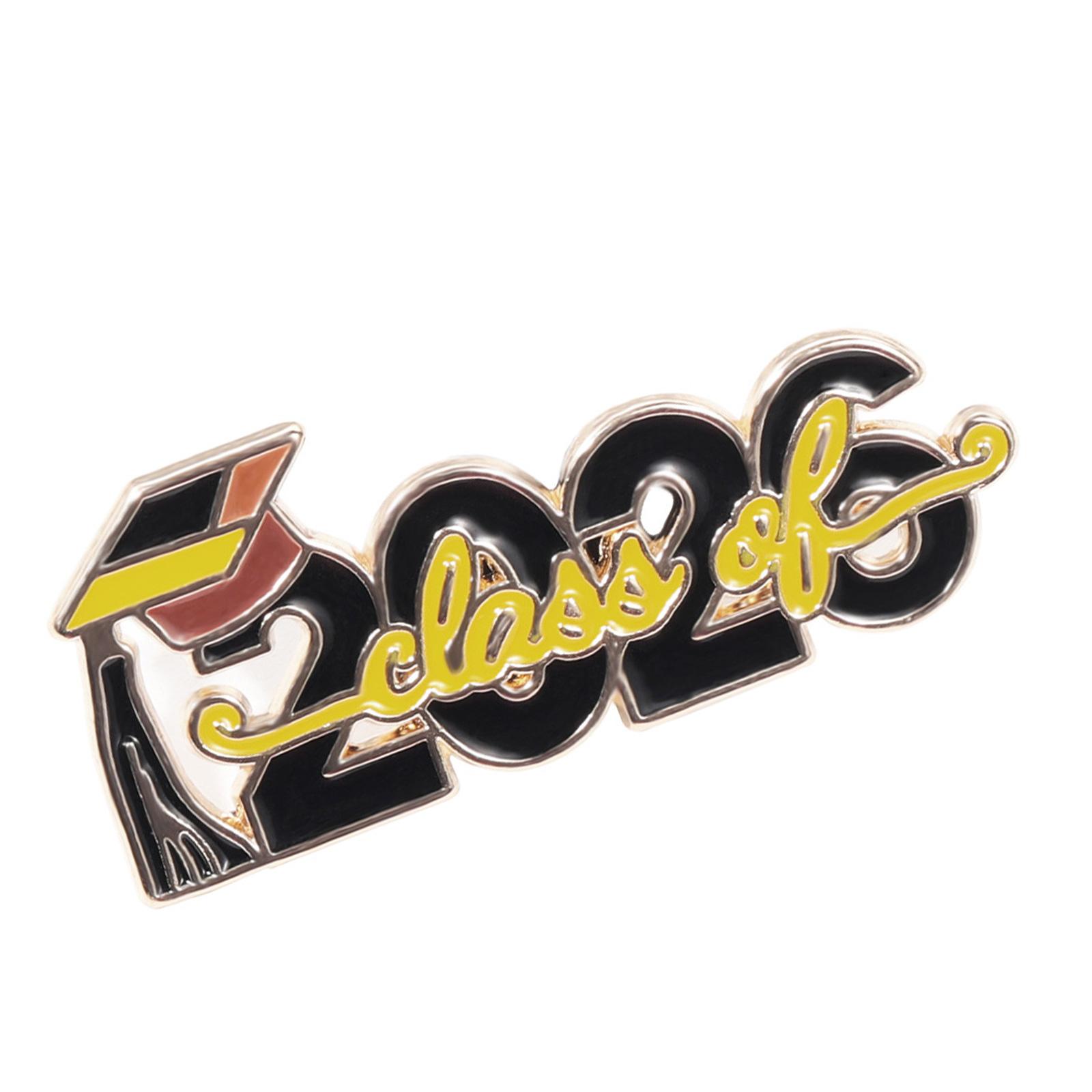

Classical 2026 Student Graduation Corsage Pin Enamel Coated Brooch Decorative Zinc Alloy Badge For Celebration