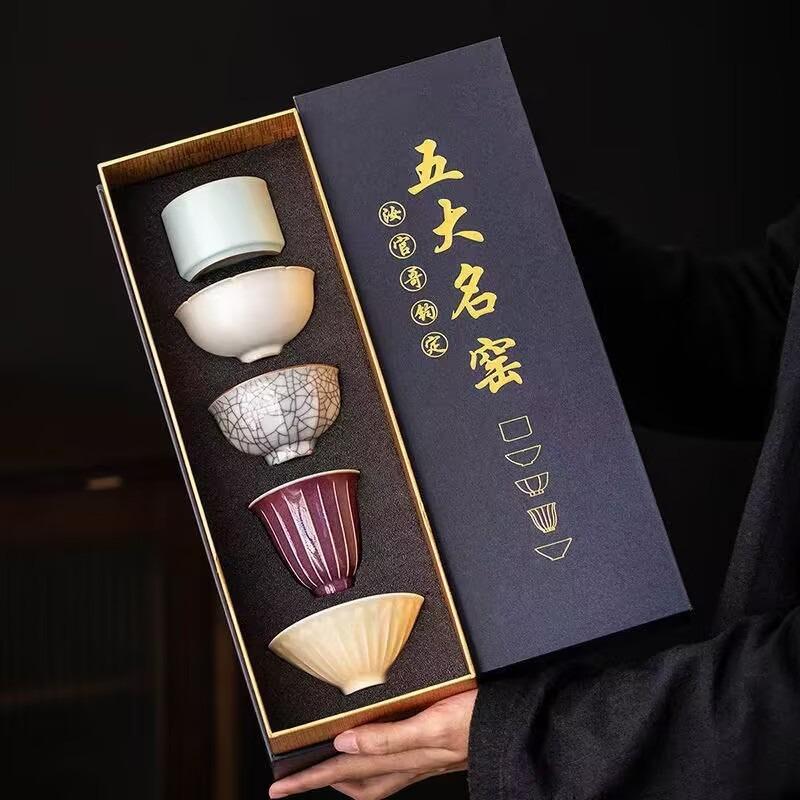 

Пять знаменитых печных чайных чашек, чайные сервизы, подарки, чайные чашки, подарочные коробки, бытовые чайные чашки, корпоративные бизнес-подарки, сопутствующие подарки 200ml