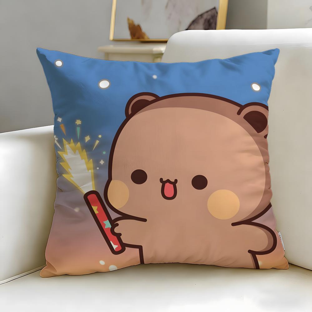 popular cartoon yier bubu Cushion Cover Soft  EasyWash Pillow Case  Versatile for Couch Bed Travel and Office