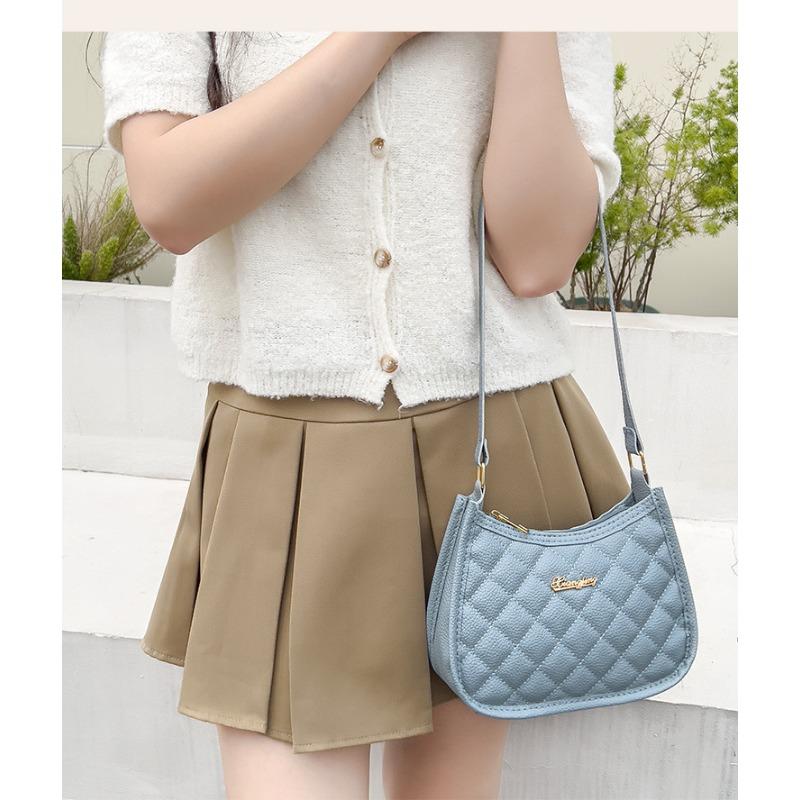 Lychee Print Underarm Bag Soft Fabric Women's Bag High-grade Sense Shoulder Bag