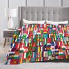 Flags Of All Countries (12) Blanket Quality Warm Soft  Throw Blanket Winter Girls Boys Bedroom Comfortable Bedspread