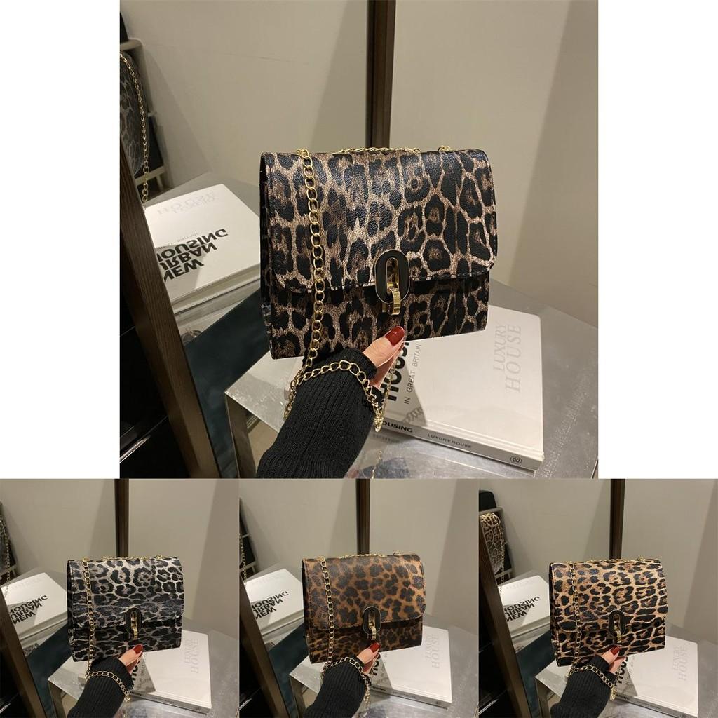 Fashionable Retro Street Style Pu Leather Handbag Elegant Small Square Bag With Chain