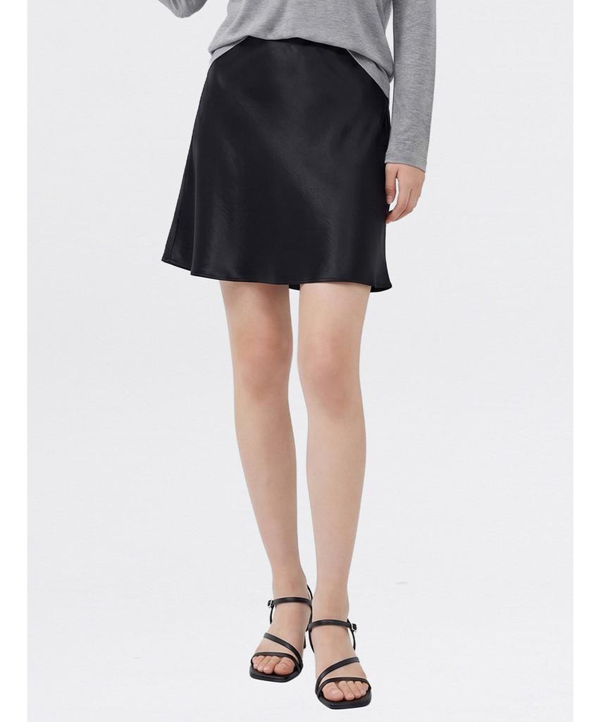 Poebeo21 Basic Satin Midi Skirt (Ftdbsk004)