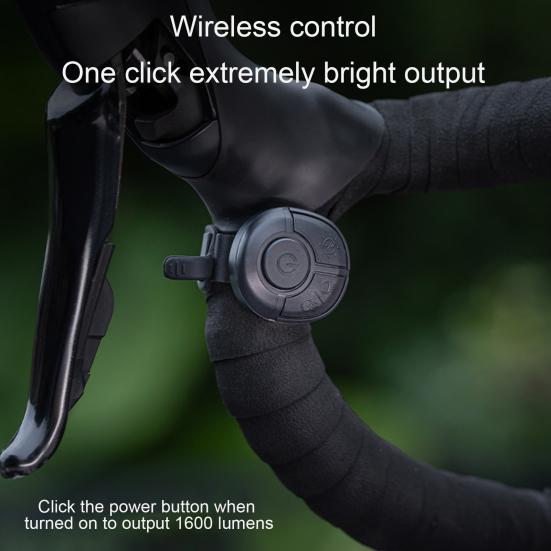 Bicycle Headlight IP66 Waterproof 1600 Lumens Modes Adjustable Type-C Rechargeable Night Riding Road Mountain Bike Front Rear Lamp