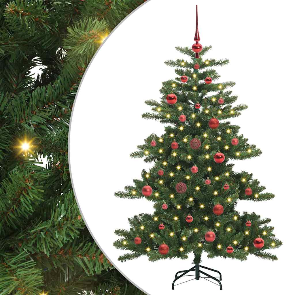 Artificial Foldable Christmas Tree Green 150 cm PVC and Steel