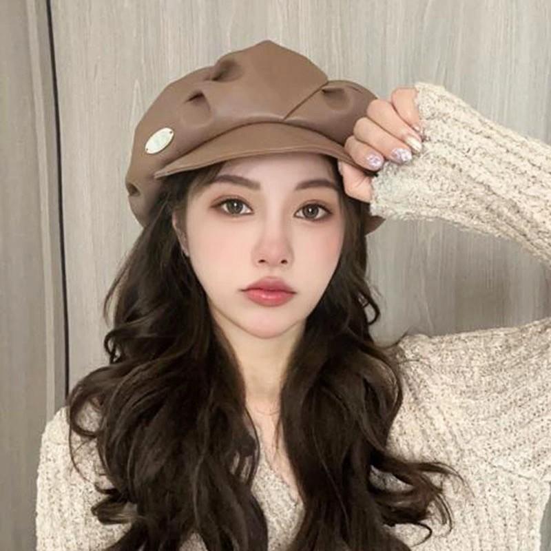 Autumn and Winter Korean Style Personalized Fashionable Retro Painter's Hat with A Small Temperament Beret