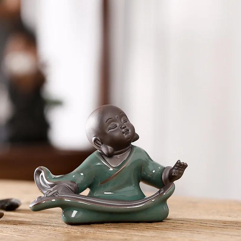 Large Bonsai Accessories Tea Ornaments Desktop Flower Pet Zen Geware Little Monk Tathagata Guanyin Micro Landscape Decorations