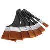 7pcs Lightweight Wooden Handle Flat Paint Brushes Set for Oil Painting Acrylic Painting