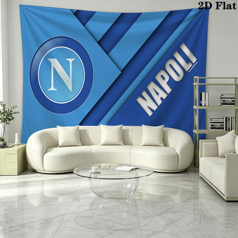 SSC Napoli Wall Tapestry Aesthetic Wall Hanging Printed Fabric Blanket Decorative Tapestries for Bedroom Living Room Home Decor