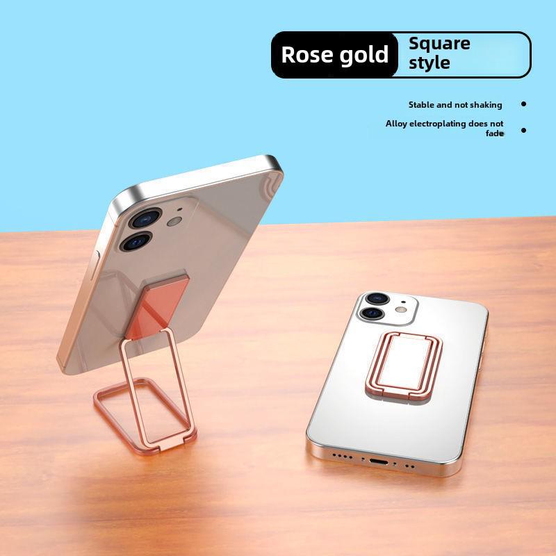 Zinc Alloy Multi-Function Foldable Phone Stand and Back Sticker Ring