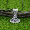 Nostalgia Slavic Symbol Perun Axe With Kolovrat Pendant Trinity Viking Rune ALGIZ Scandinavian Norse Vintage Necklace