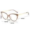 Classic Cat Eye Anti-Blue Light Glasses - Vintage Clear Lens Metal Frame Fashion Eyewear for Computer Use Cat Eye Glasses