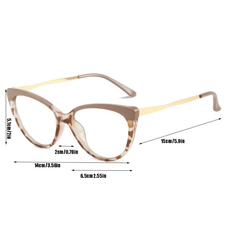 Classic Cat Eye Anti-Blue Light Glasses - Vintage Clear Lens Metal Frame Fashion Eyewear for Computer Use Cat Eye Glasses