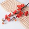 Artificial Plum Blossom Flowers Faux Cherry Blossom Branches Fake Long Stems Flower for Vase Floral Arrangement Home Wedding Table Decor