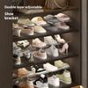 Double-layer Adjustable Shoe Organizer Space Saving Footwear Support Slot Cabinet Closet Stand Shoes Storage Rack Shoebox