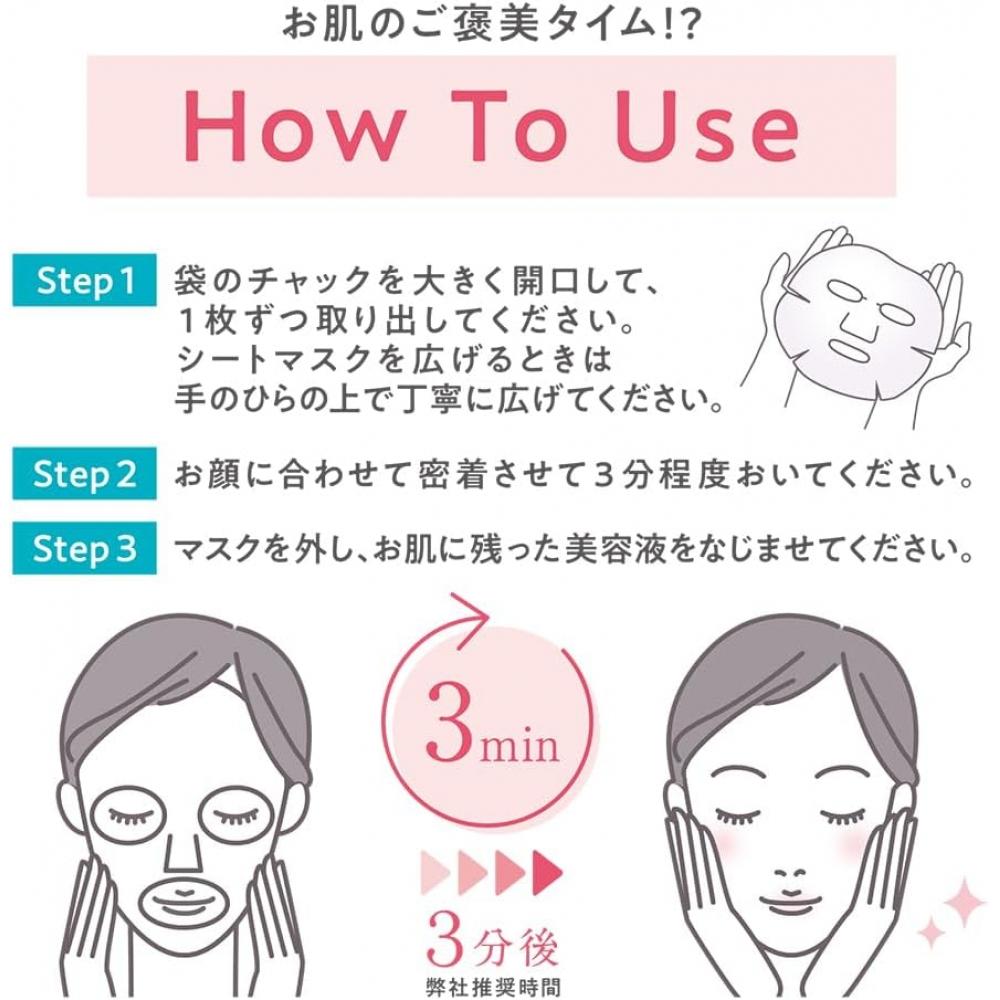 Cezanne Dense Hydro Mask  Pack Of 7  130ml   Highly Moisturizing Sheet Mask With Fresh Plum Texture Pack Of 1