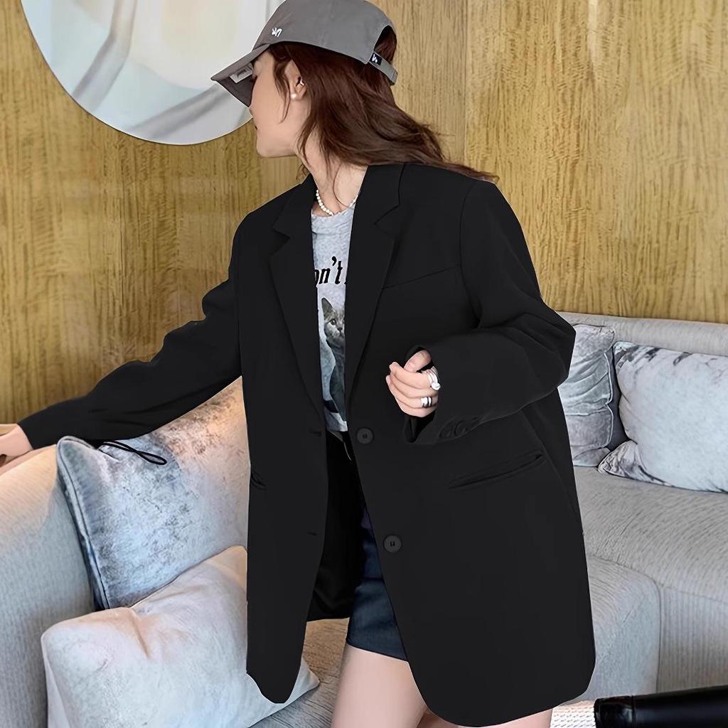 Dámský šedý blejzr: Vysoce kvalitní neformální bunda pro drobné postavy, korejský styl, jaro/podzim 2025