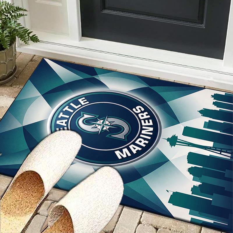 Custom NameMariners Team Logo Carpet, Indoor Rug, Chair Rug, Living Rooms, Doormat Made From Polyester Home Decor Birthday Christmas Gifts