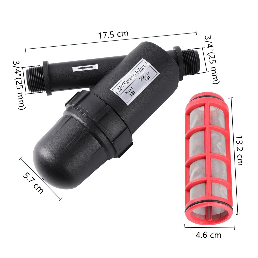3/4" Male Thread Screen Water Filter  Filter Garden Irrigation Misting Spray System Impurities Strainer Garden Water Connector