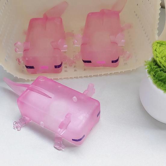 Clear Salamander Cube Squeeze Toy Stress Relief Glitter Salamander Sugar Ball Sensory Toy Decompression Salamander Fidget