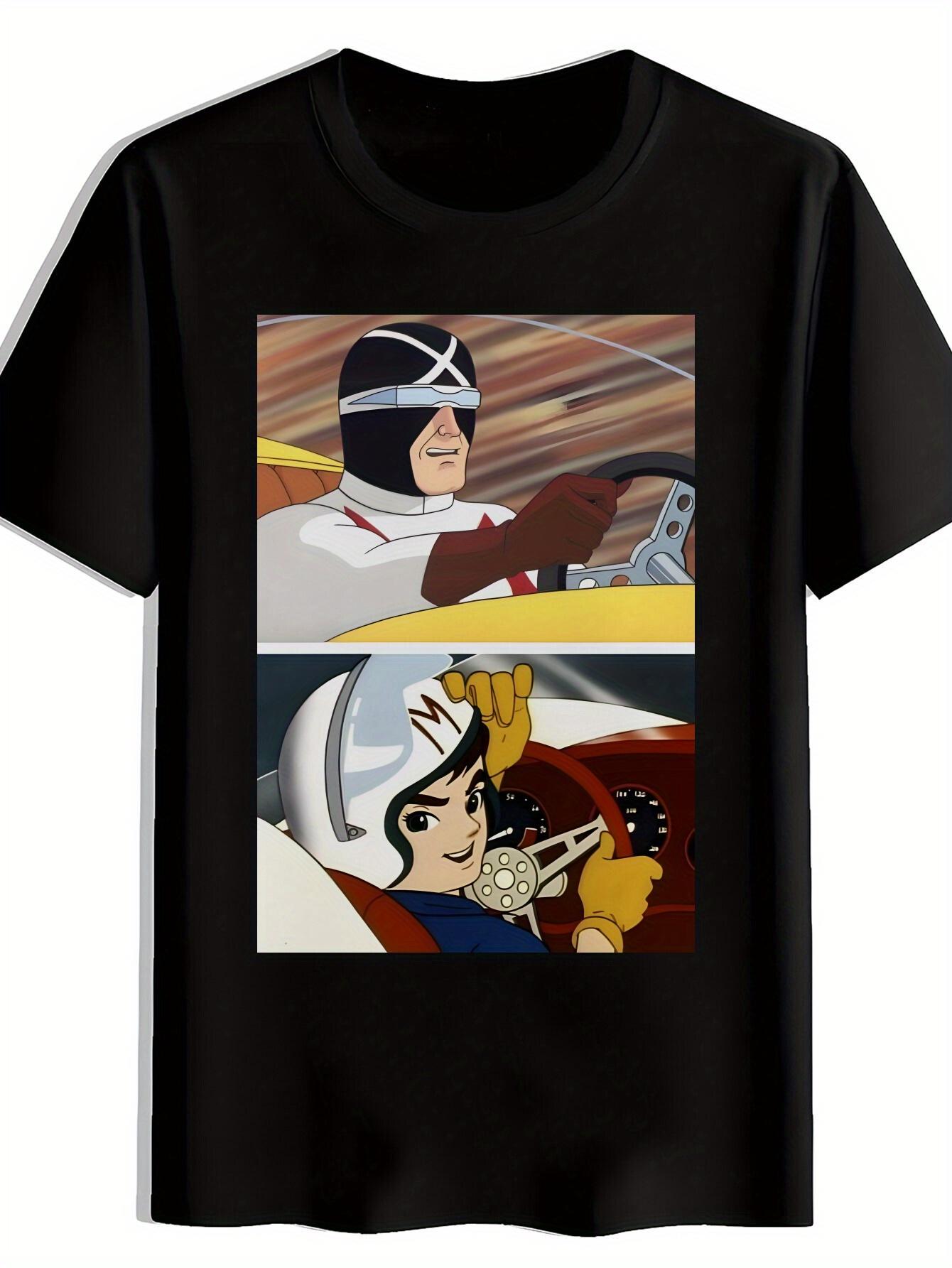 T-shirt Retro Cartoon Speed Racer - Mach 5 Racing Driver Graphic XXXXL