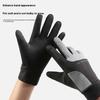 Autumn Winter Outdoor Cycling Gloves Gym Fitness Sports Running Warm Touch Screen Nonslip Gloves Motorcycle Gloves Men Black