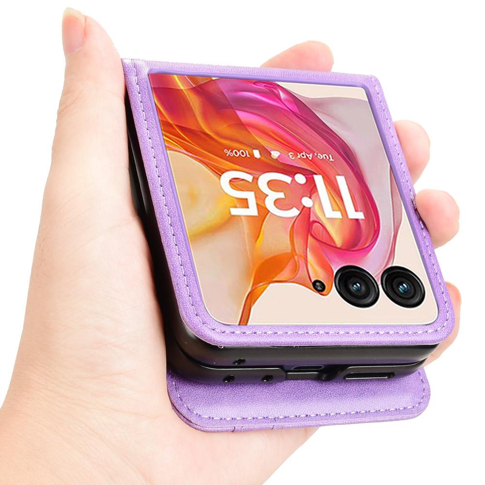 For Motorola Razr 50 Ultra 5G Wallet Case Shockproof Leather Phone Cover