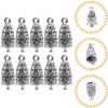 WTEMPO Mini Silvery Decor Jingle Bells Door Hangers Vintage DIY Wind Chime Handicrafts Making Accessories Festival Christmas Tree Decorative Bells